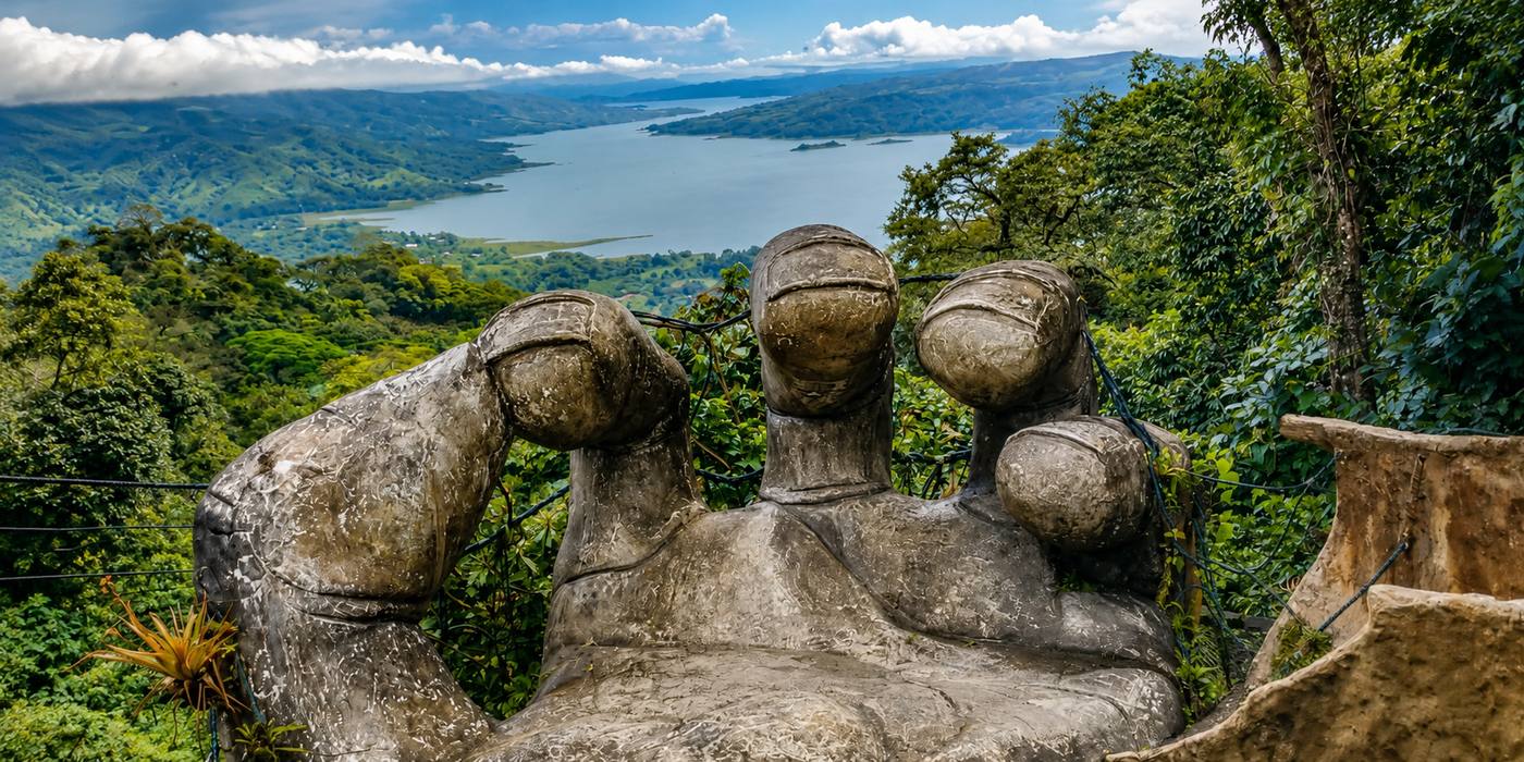 Scenic viewpoint overlooking Lake Arenal