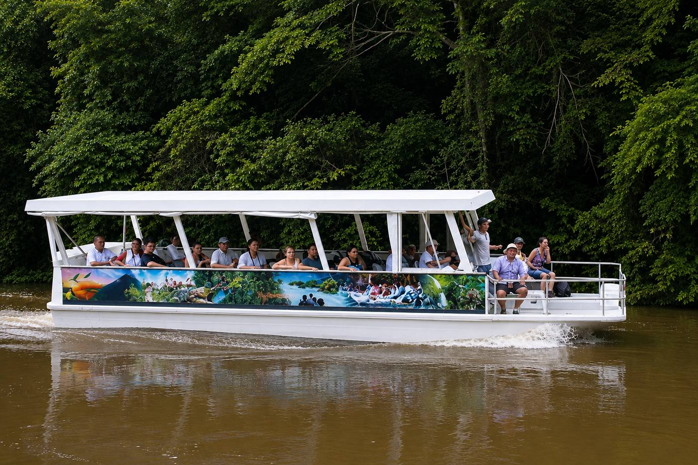 Wildlife safari boat tour through the jungle canals near Caño Negro